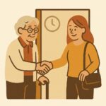 Besuche für ältere Menschen - der Termin steht.